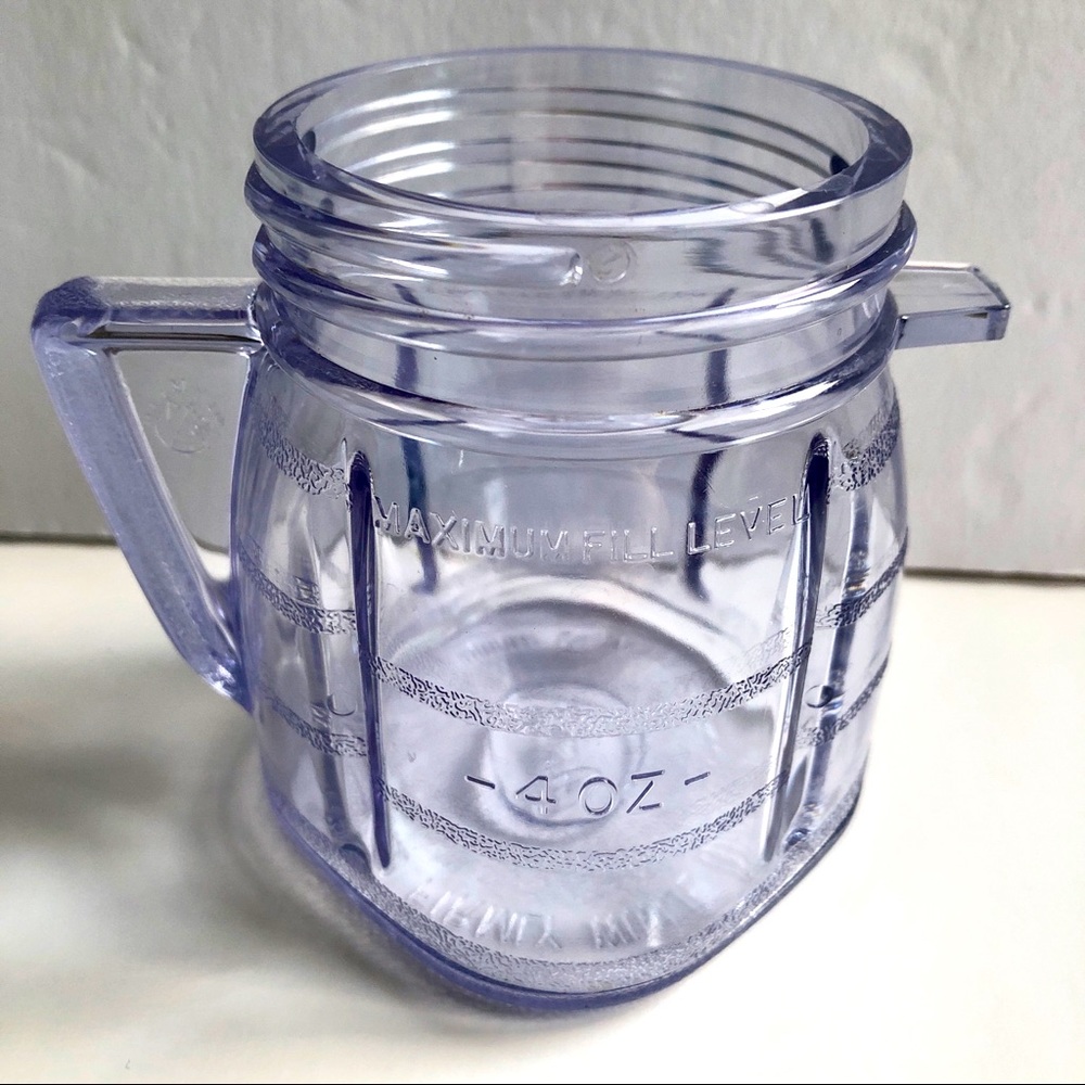 NEW Vintage OSTER Replacement Mini Blender 1 Cup 8oz Plastic Jar Container NWOT